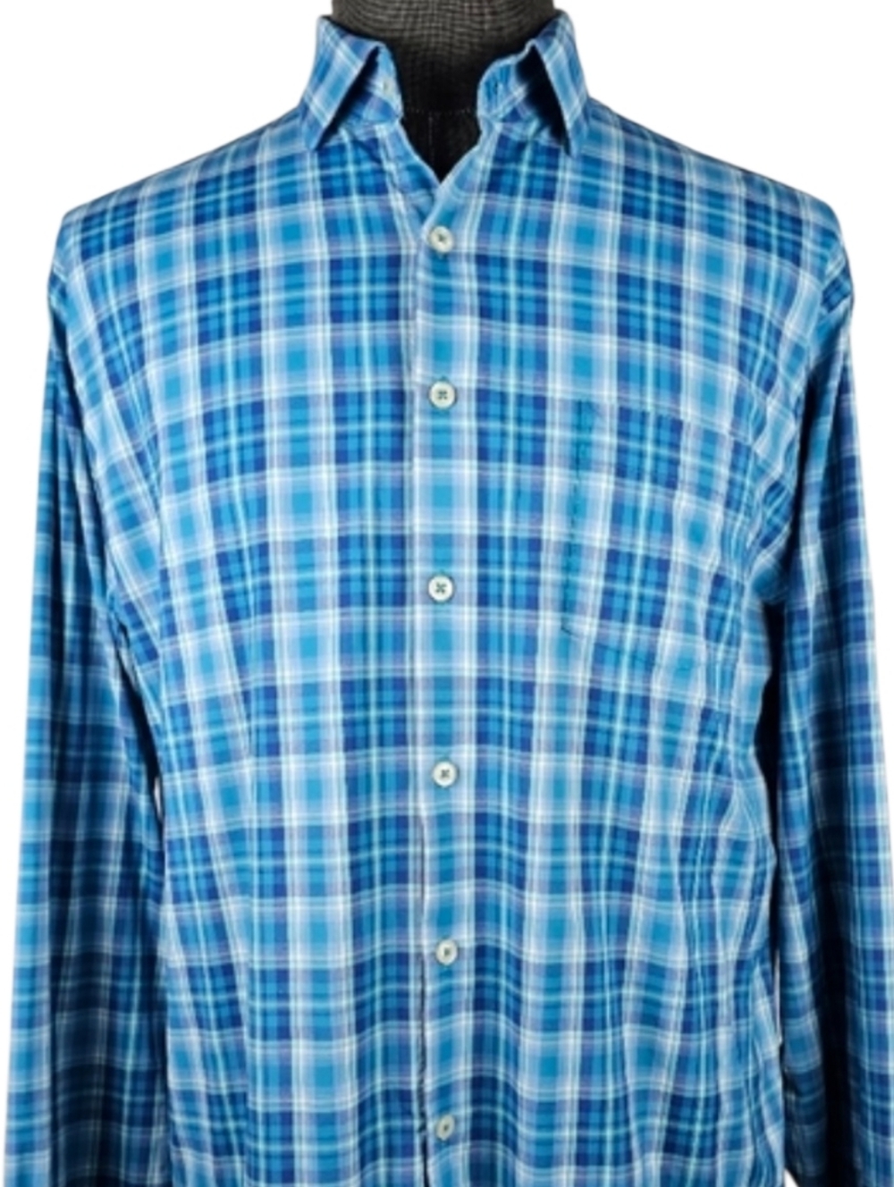 Peter Millar Men's Plaid Long Sleeve Button Down Elevated Office Size L